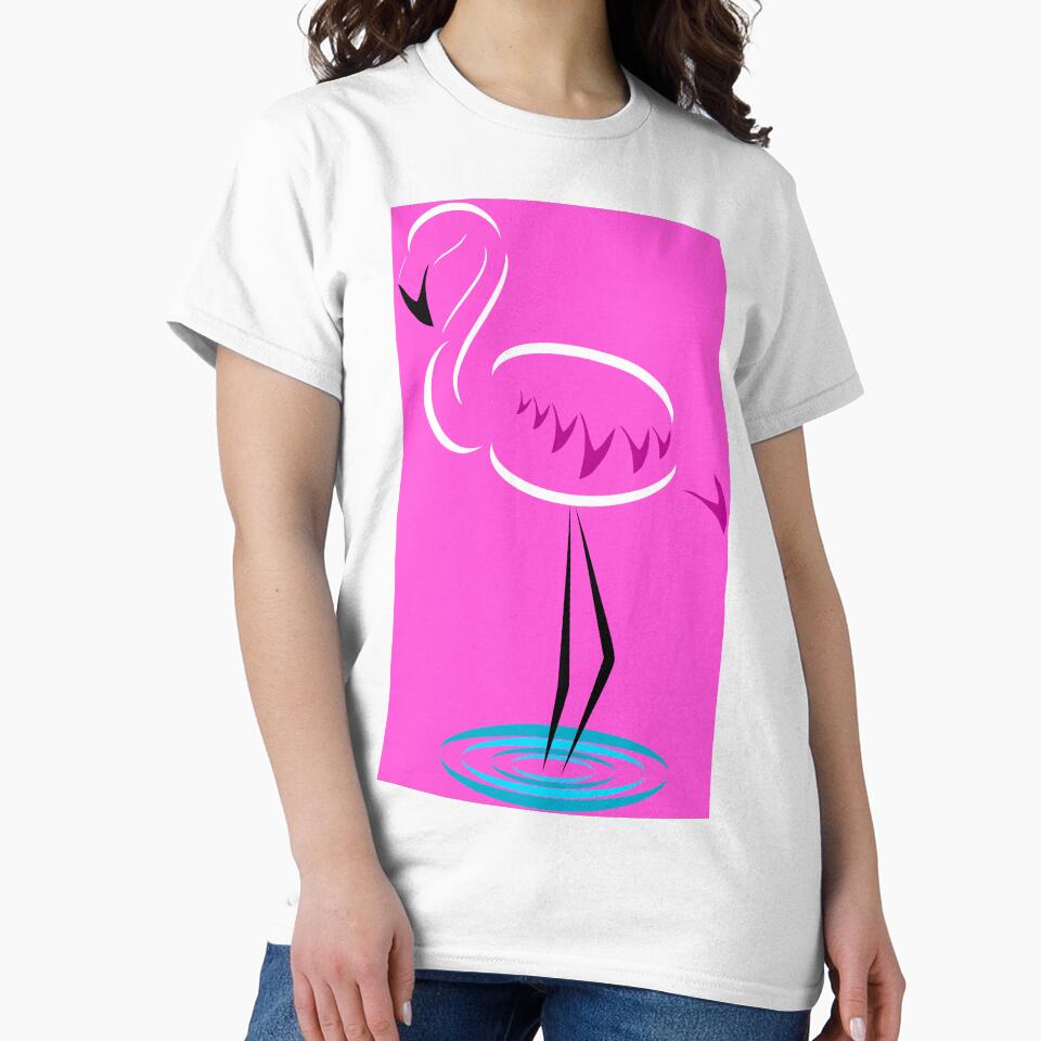 White Flamingo (Light Pink Background) by Risa-C