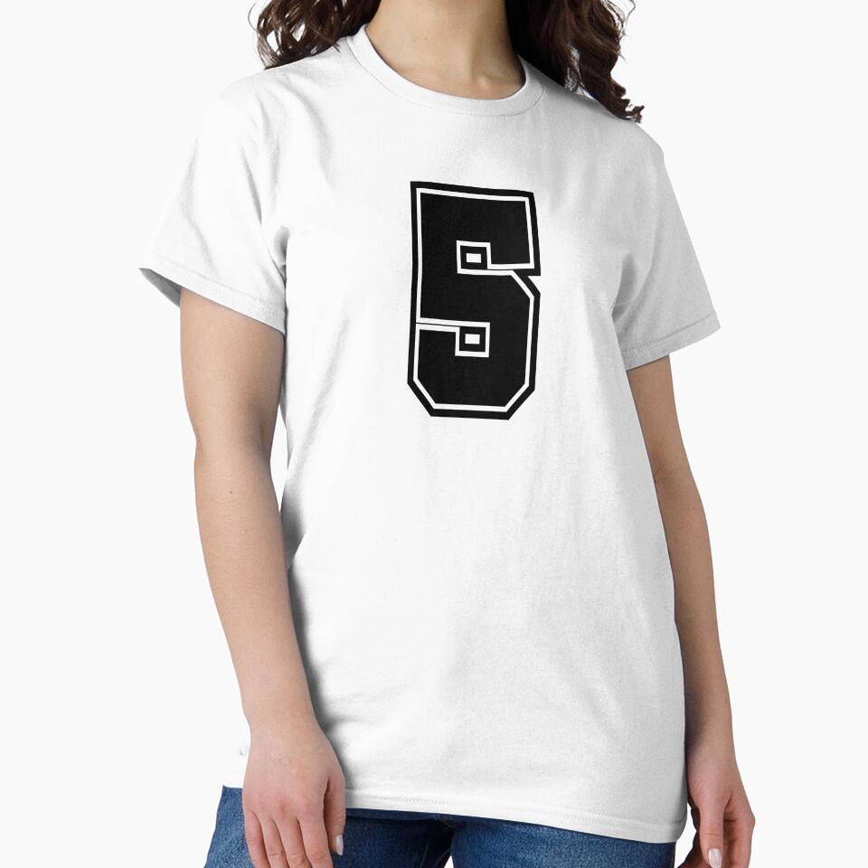 5 jersey number college style by GeogDesigns