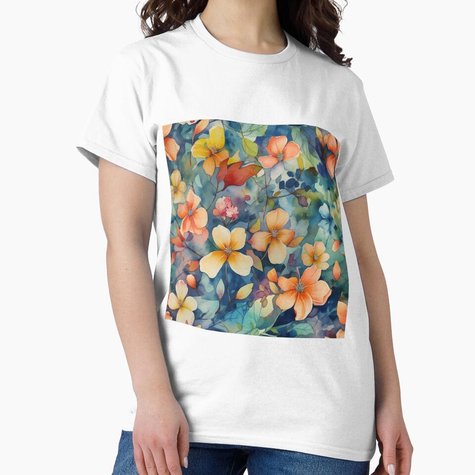 Springtime Floral Blooms 34 : Watercolor Floral Seamless Pattern for DIY Crafts and Home Decor by Shadi Rosenow