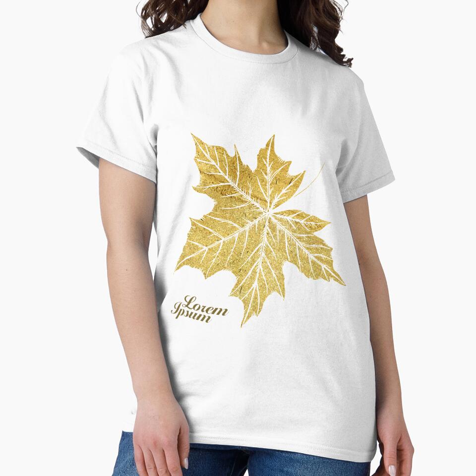 Hand Drawn Autumn Maple Leaf by JTS STORE