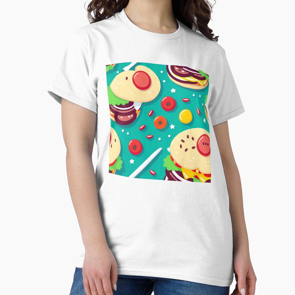Delicious Burger Food Abstract Pattern by Artilize