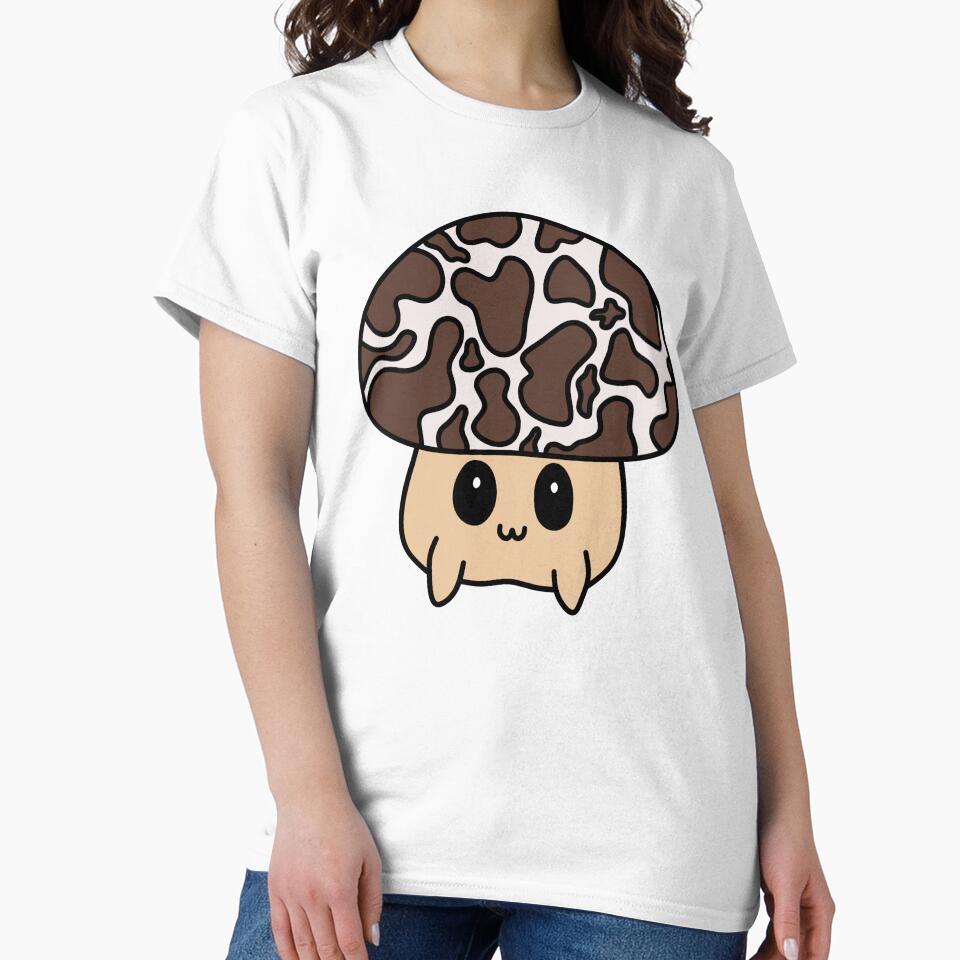 Cute Mushroom with Brown Cow Hide Pattern by MrsCreative1