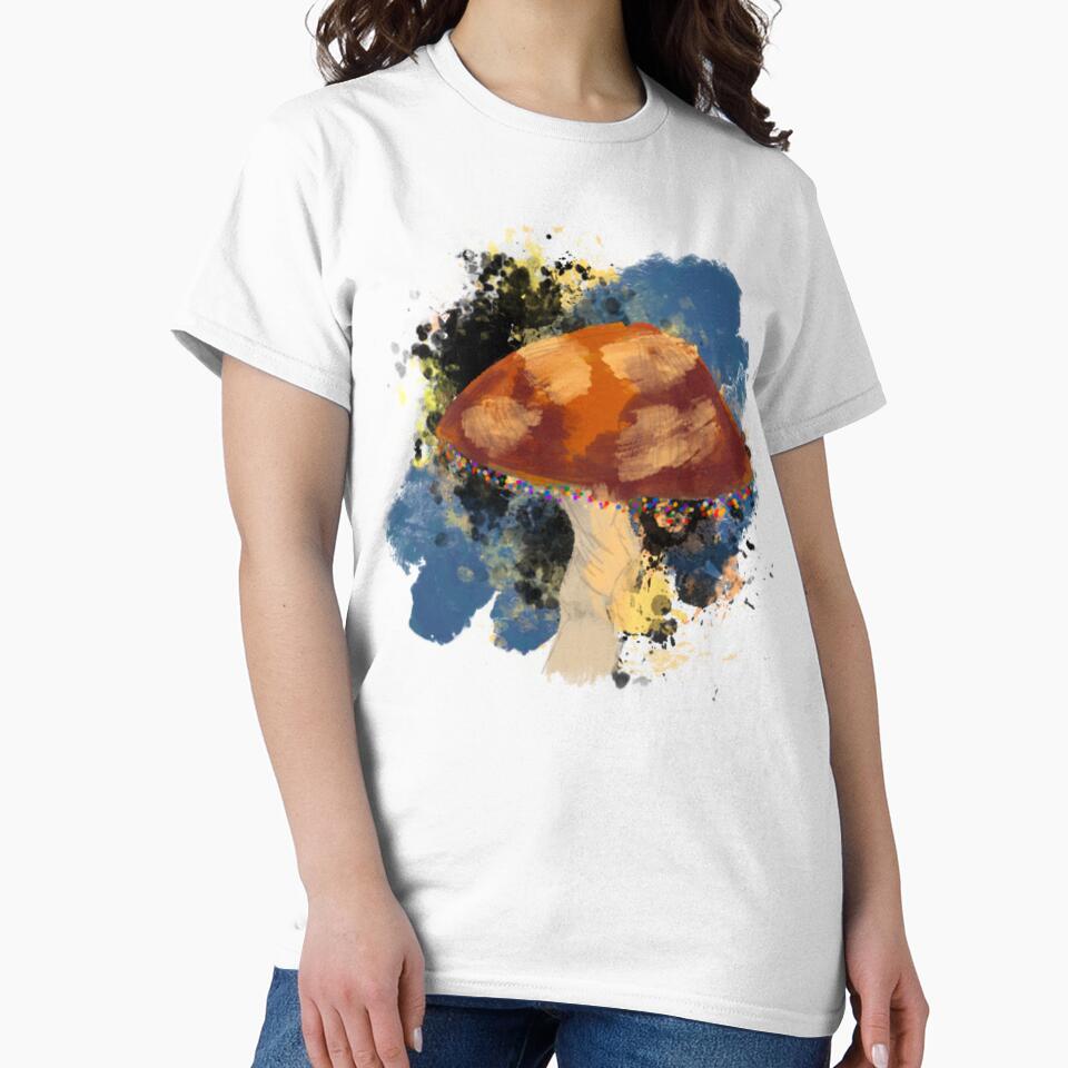 "Psychedelic Watercolor Mushroom - Abstract Amanita Illustration by TheArtOfTreble