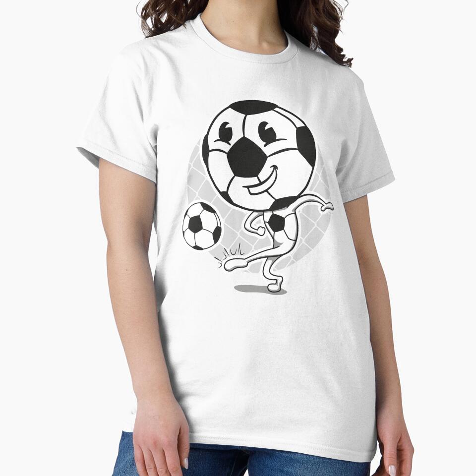 soccer ball mascot illustration kicking ball. Ideal for educational and advertising materials by LucianoCosmo