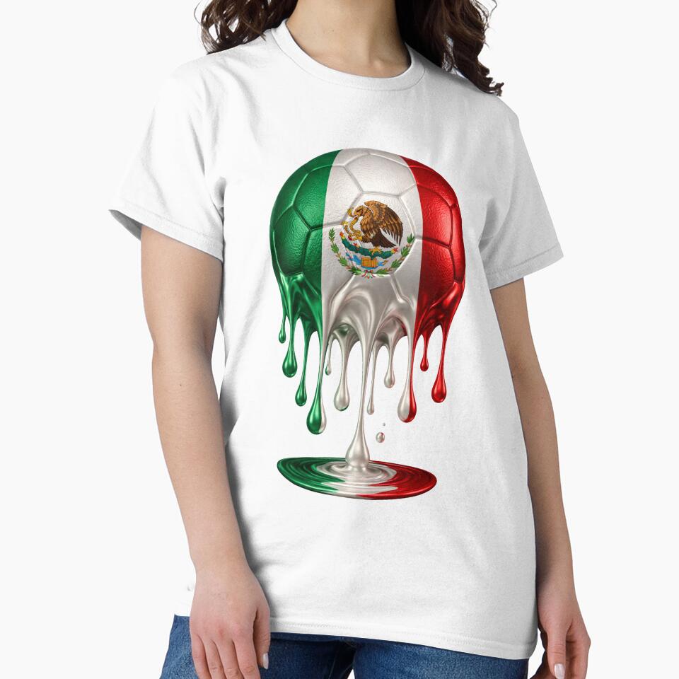 Mexico Soccer Ball Drip Melting Mexican Flag by FunToTheFullest