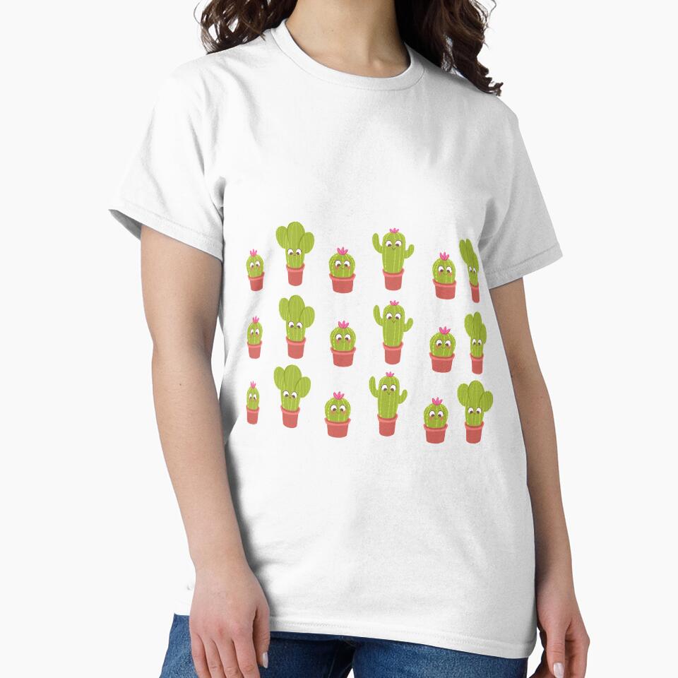 Baby cactus pattern black background by Nadia  Ronquillo