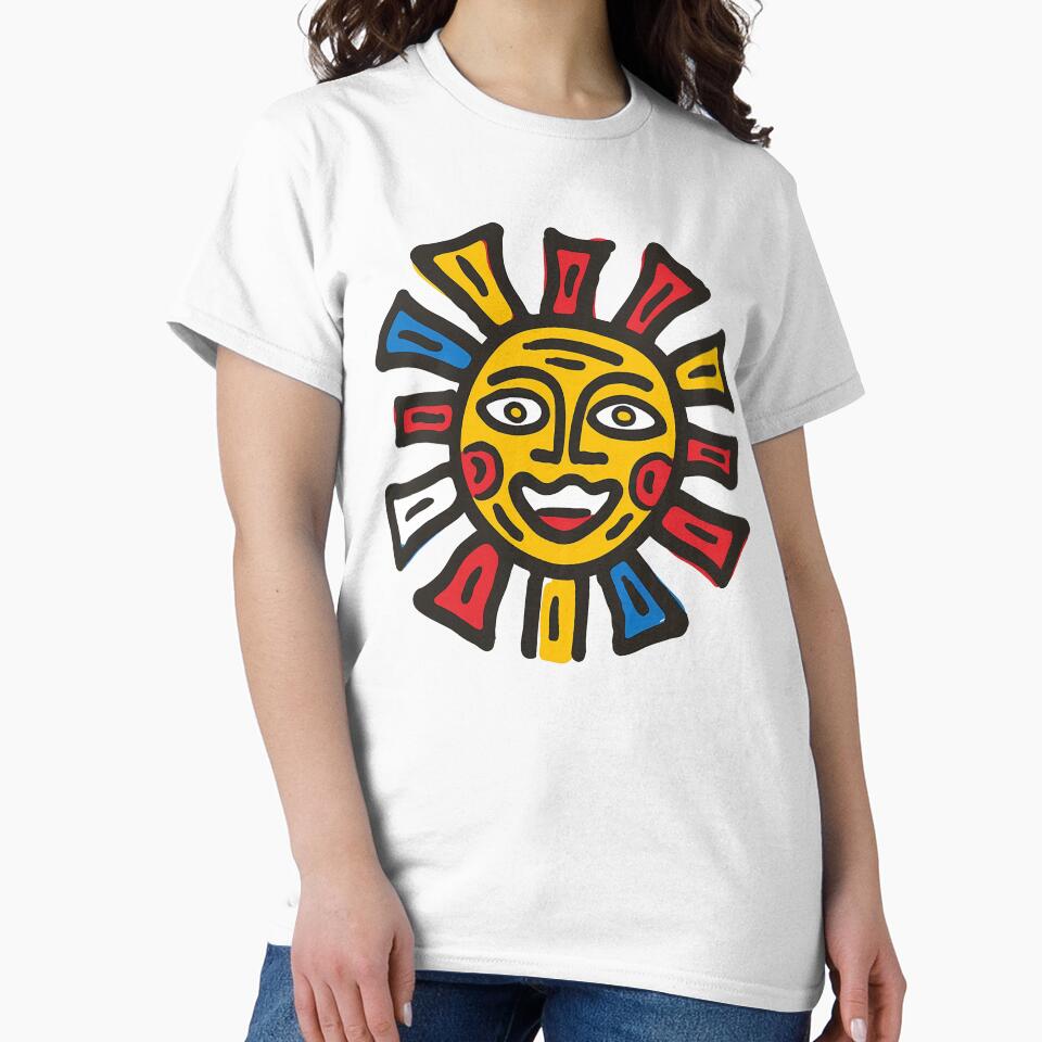 Colorful Smiling Graffiti Retro Pop Art Sun by Sturdust