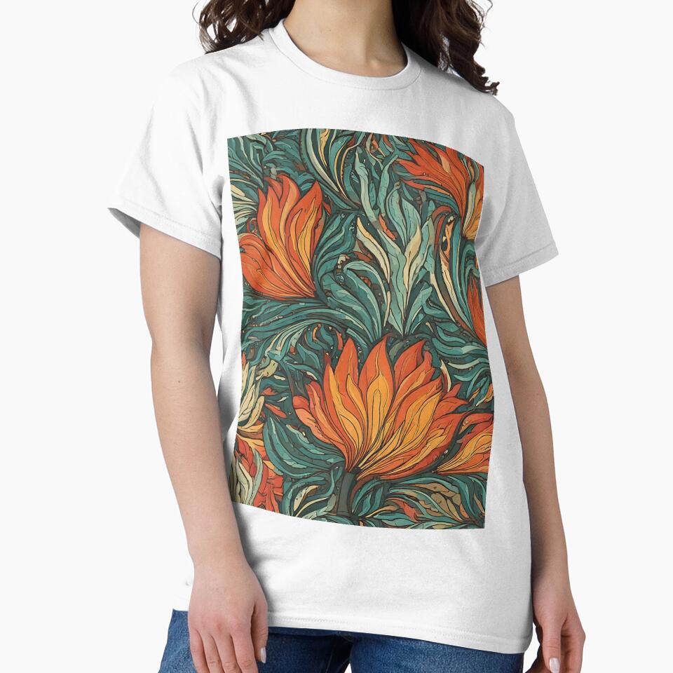 Floral petals burst abstract pattern by Designbes