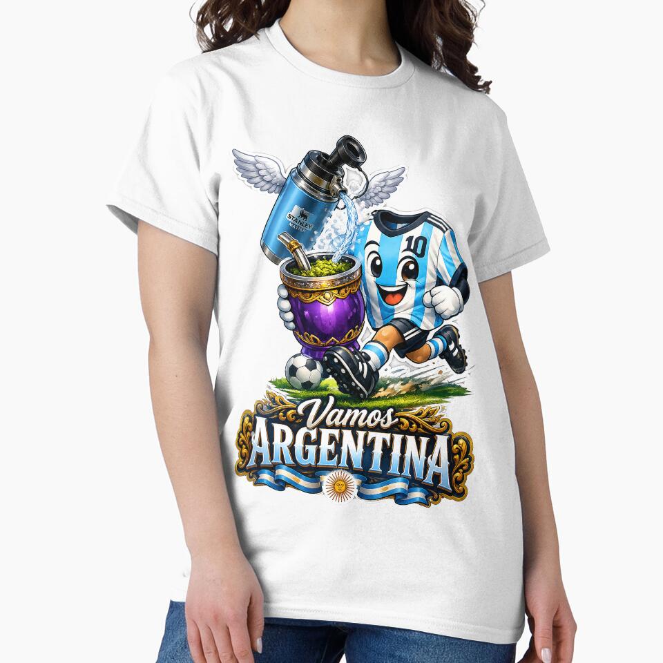 Cancha & Mate Dreams – Argentina Football Heritage - Argentina Football Mate Mascot - Messi 10 Soccer Fan Art by YG - YiddisheGesheft