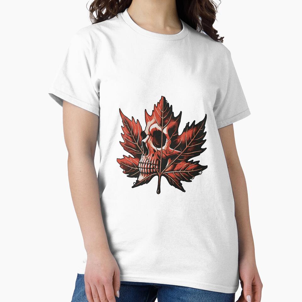 Maple Leaf Skull by MamaCsTees