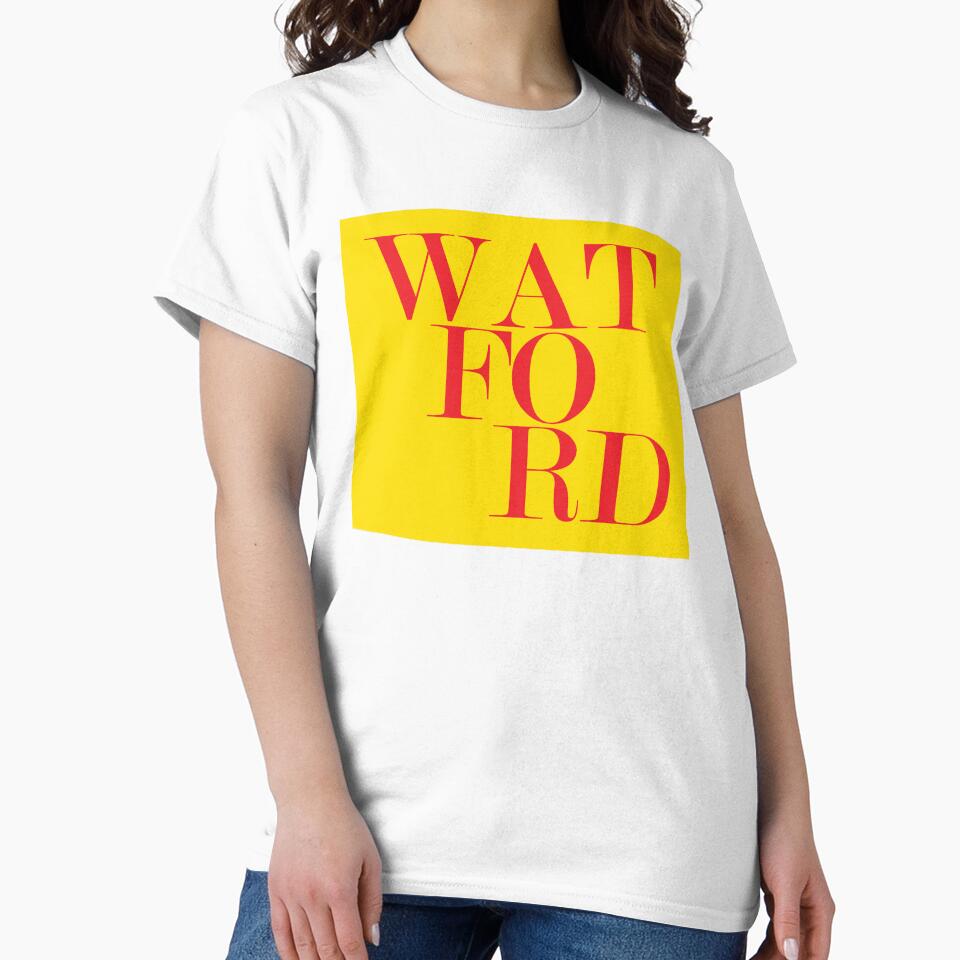 Watford UK Town Typography Minimalist Patriotic Travel Souvenir by kakarikihill