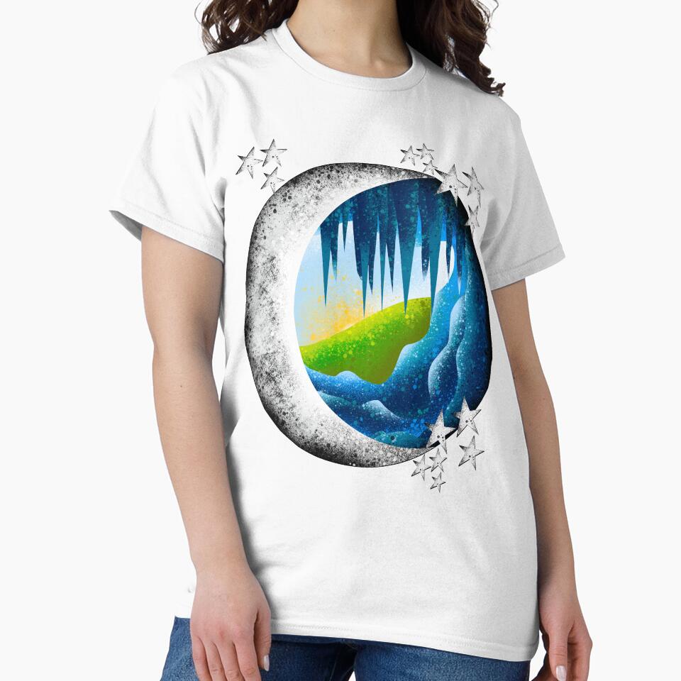 Crescent Moon Landscape - Mystical Night Sky Scene by TheArtOfTreble