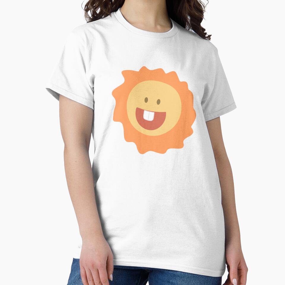 Happy Sun Cute Face Minimalist Smiling Sunshine by Porpor Artwork