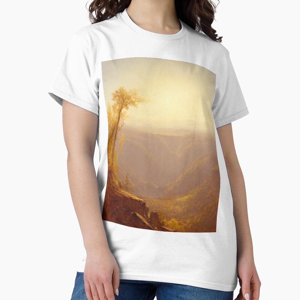 Sunset painting, Sunset Artwork, A Gorge in the Mountains by danaJG