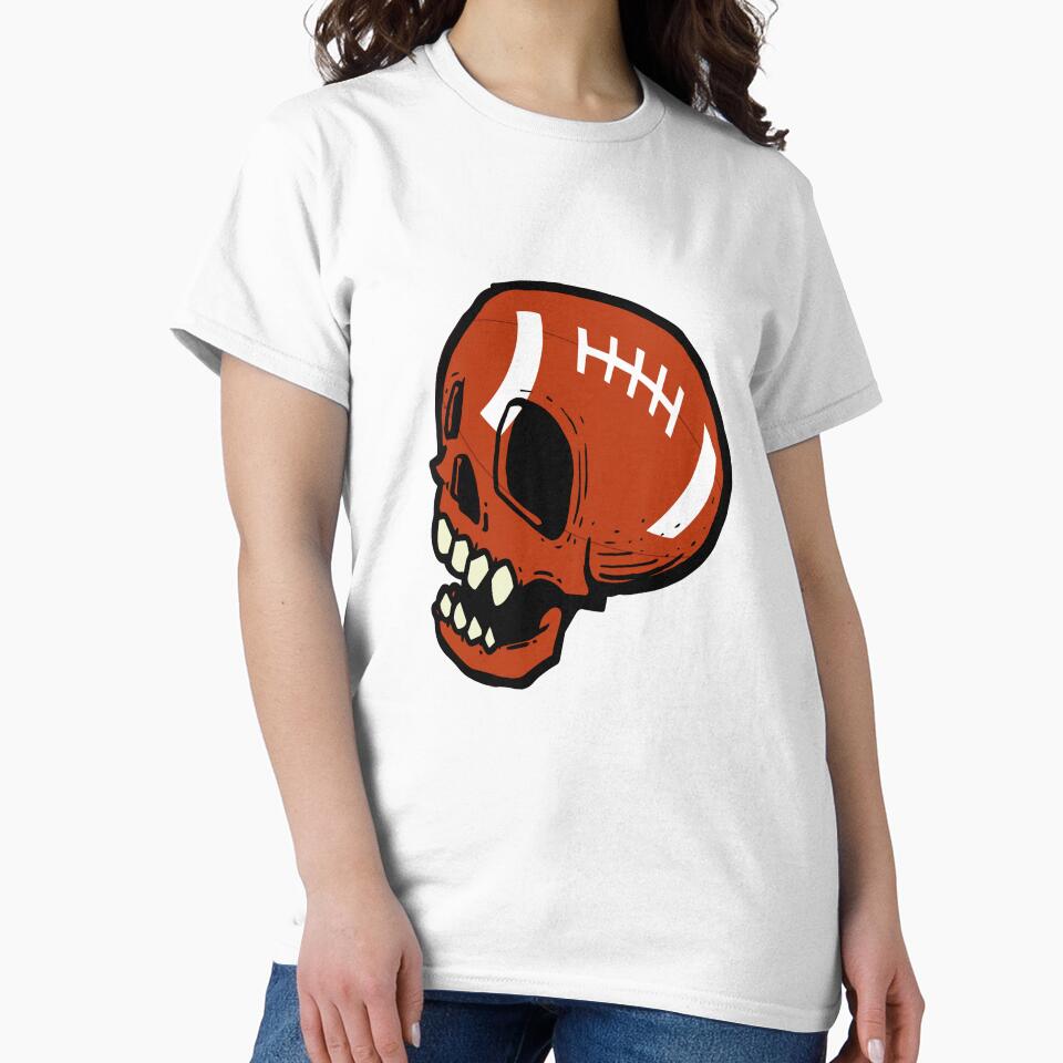 American Football Ball On A Skull Face by GabrieSketcham