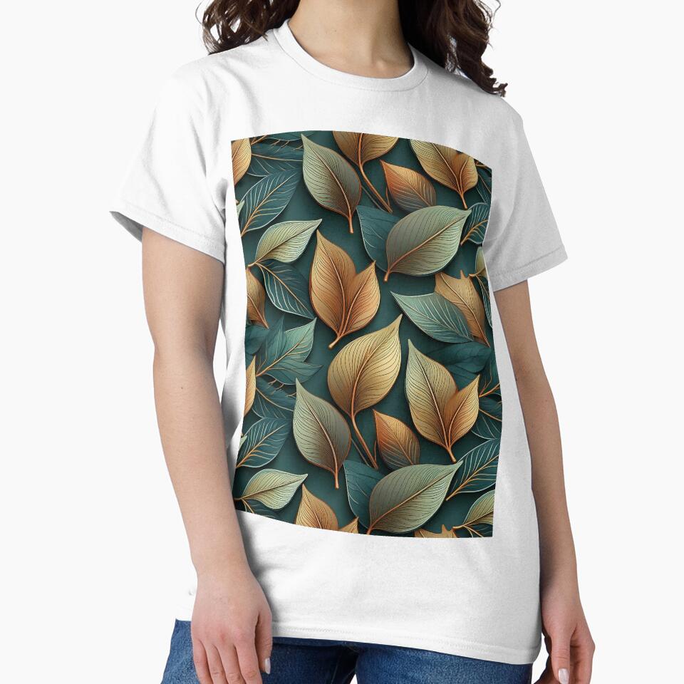 Rustic Charm: A rustic pattern with leaves in earthy tones, creating a natural and organic feel. by Grang Art Artistic Designs