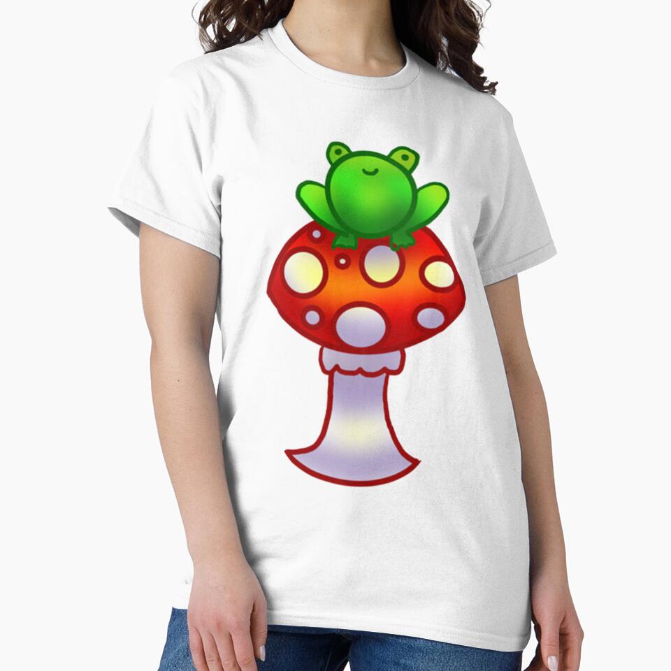 Cute Frog On a Mushroom by GatheringPlace