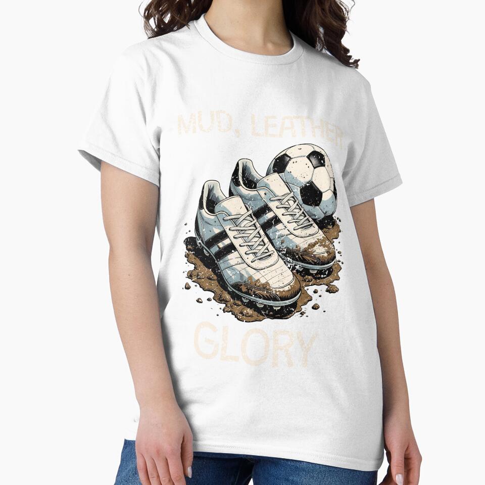 Mud, Leather, Glory – Retro Soccer Cleats & Vintage Football Design by p-frosty-design