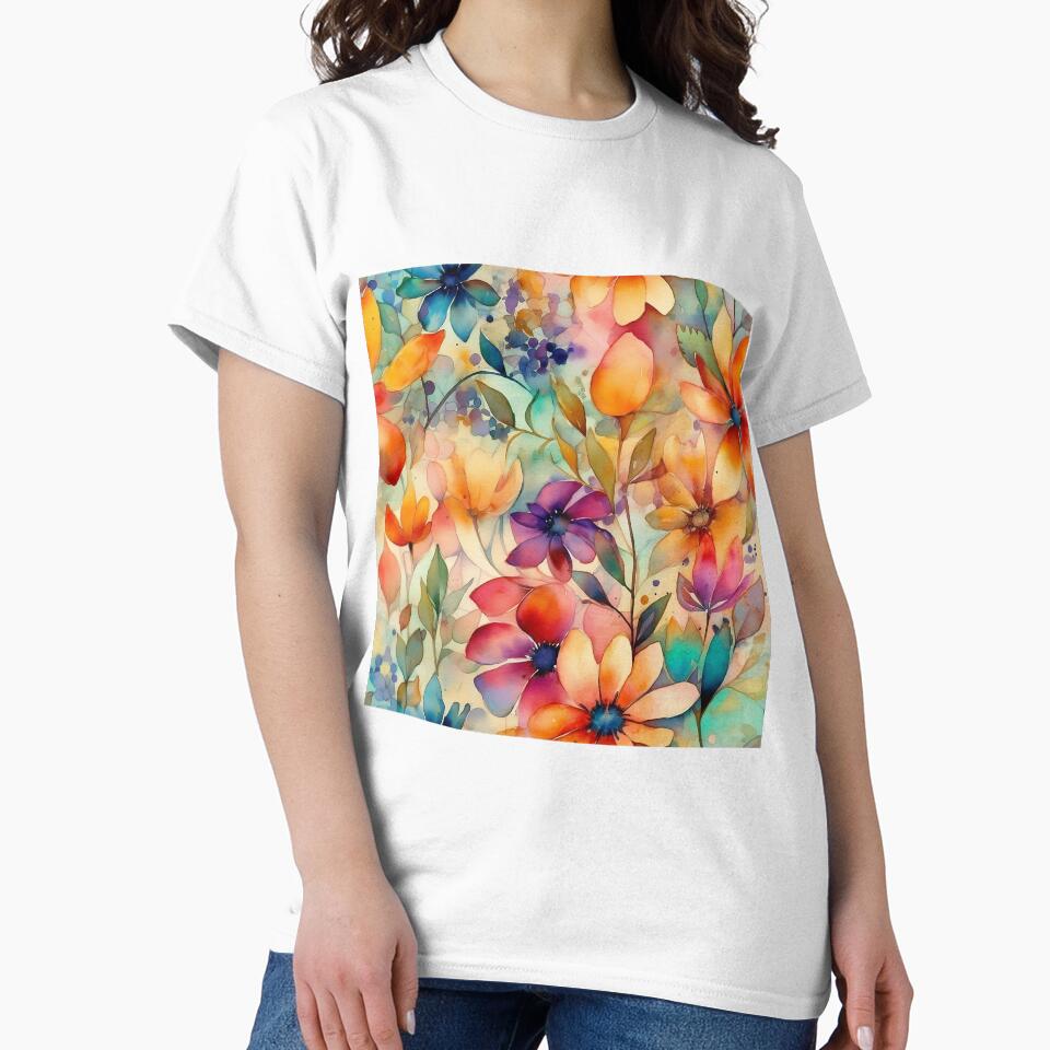 Springtime Floral Blooms 18 : Watercolor Floral Seamless Pattern for DIY Crafts and Home Decor by Shadi Rosenow