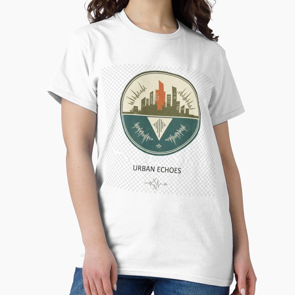 Urban Echoes Retro City Sound-wave Badge Sticker | Vintage Urban Emblem by mdj96