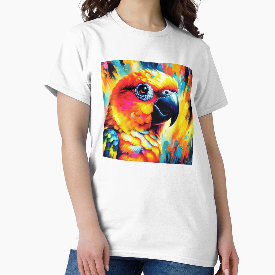 Sun Conure Acrylic Art by TheAnimalZ00