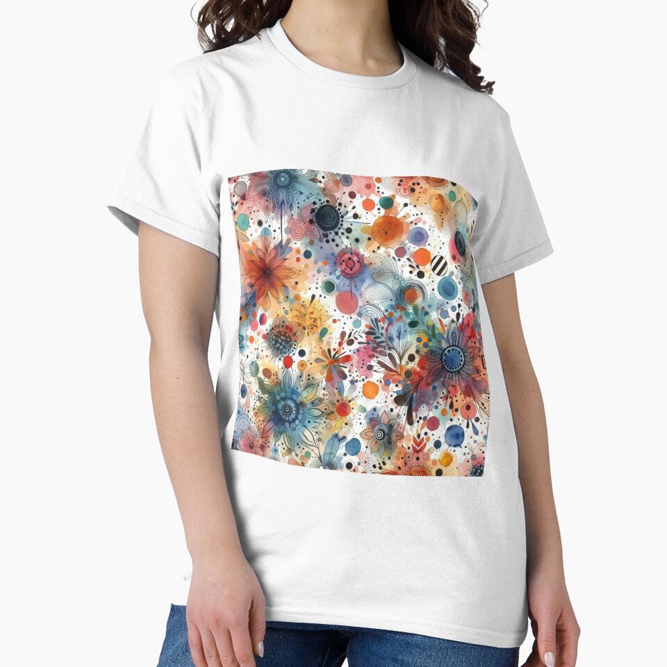 geometric floral print by Dominika Farkašová