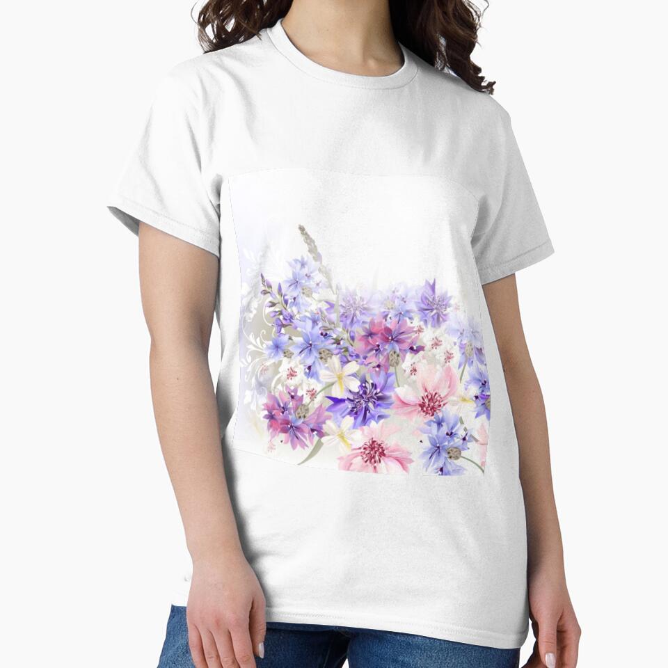 Blue Purple Floral Merchandise by cindyfordyce
