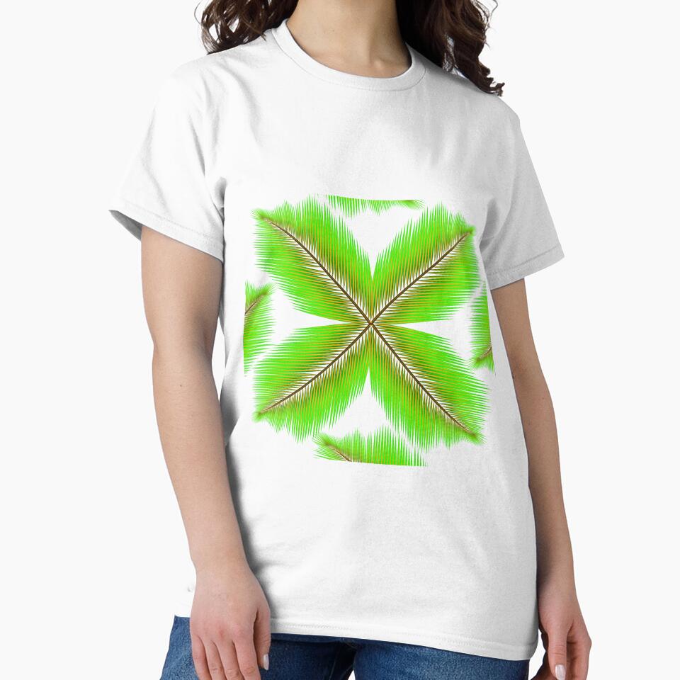 Green coconut leaf pattern by Bigrow