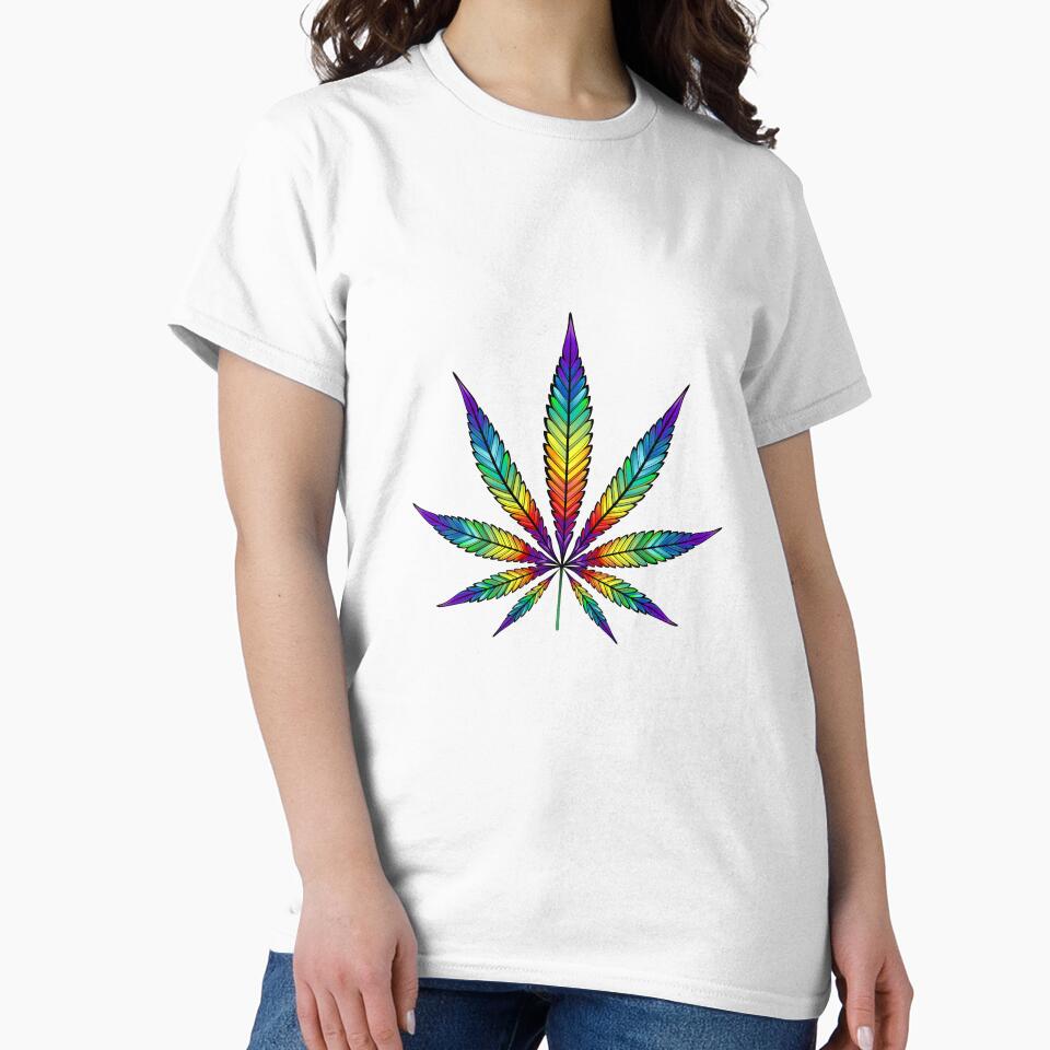 Colorful Tie-Dye Cannabis Leaf Design by erinelise209