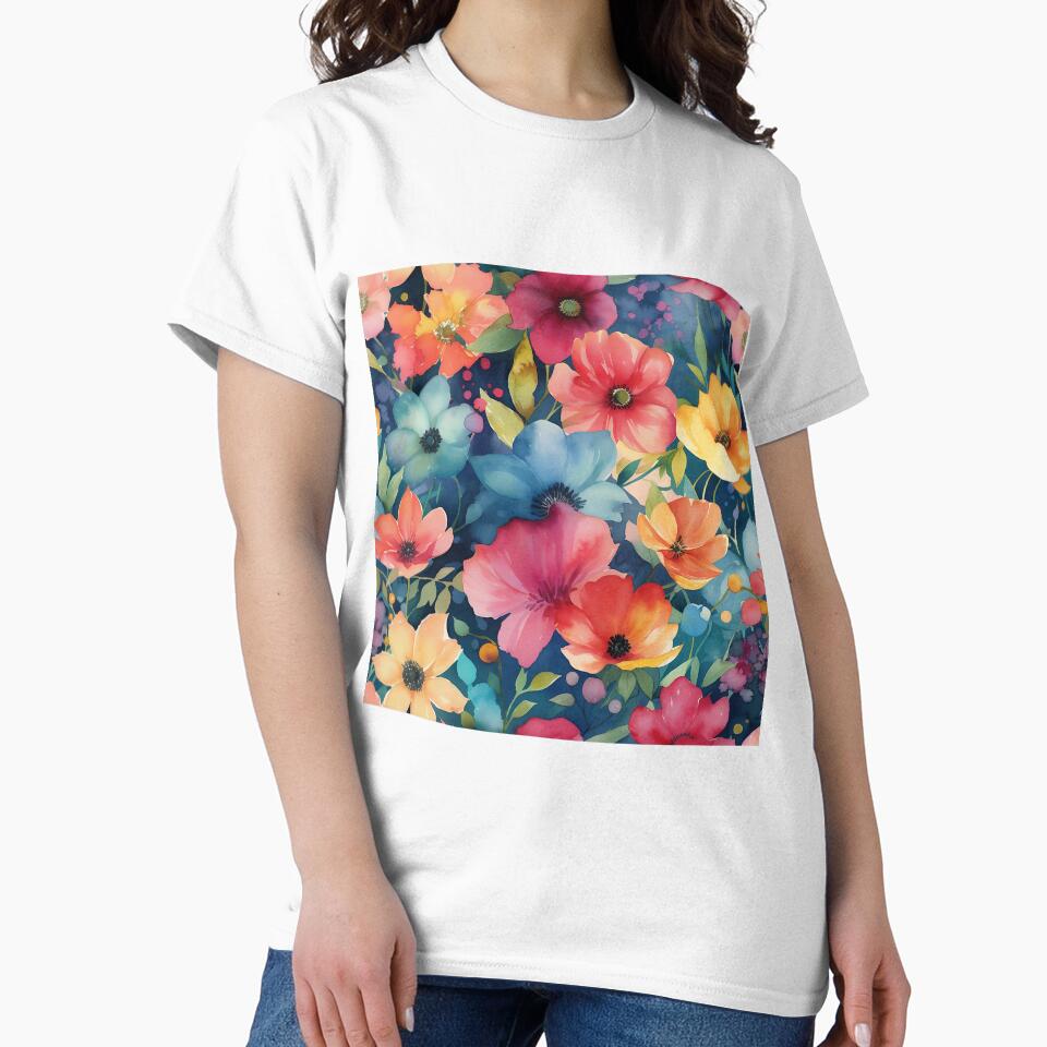 Springtime Floral Blooms 14 : Watercolor Floral Seamless Pattern for DIY Crafts and Home Decor by Shadi Rosenow