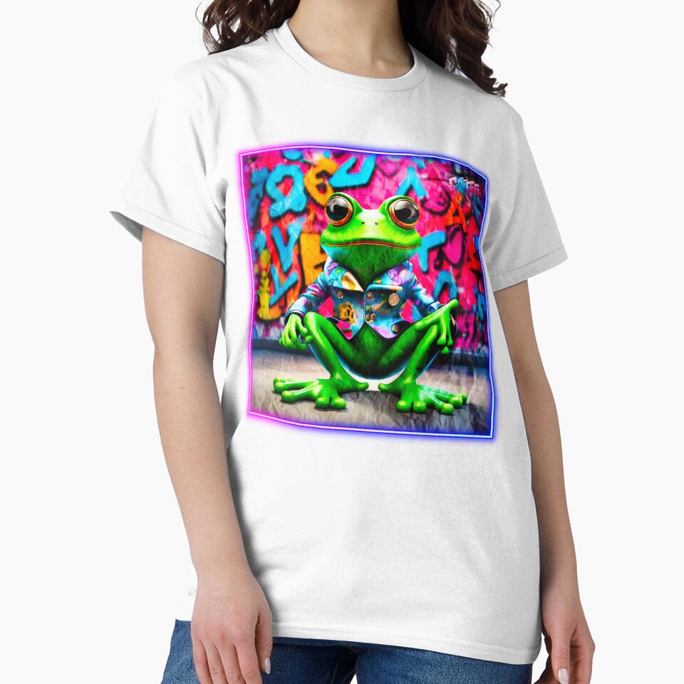 Graffiti style frog by Drone-tees