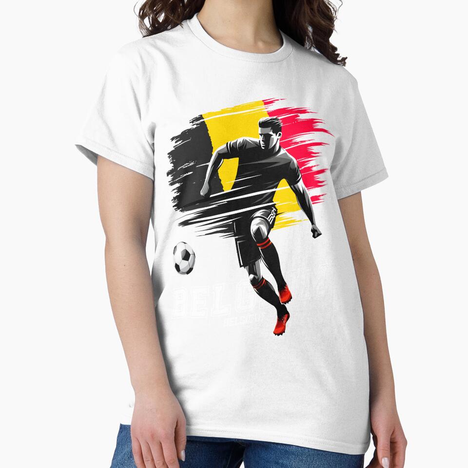 Fotball Soccer Belgium Belgique Belgian Flag Player Grunge by Infinitee8hirts