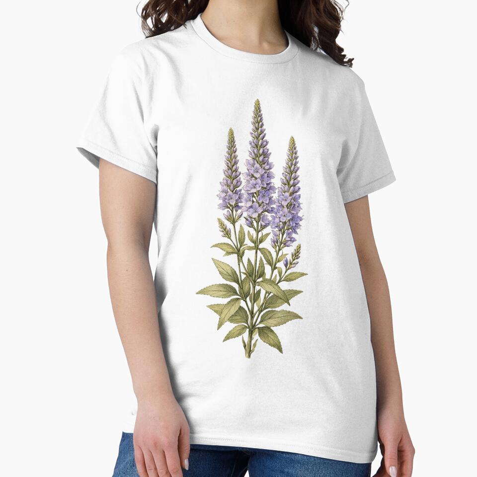 Vintage Veronica Spicata Botanical Illustration - Antique Speedwell Flower Print by Darlin8888