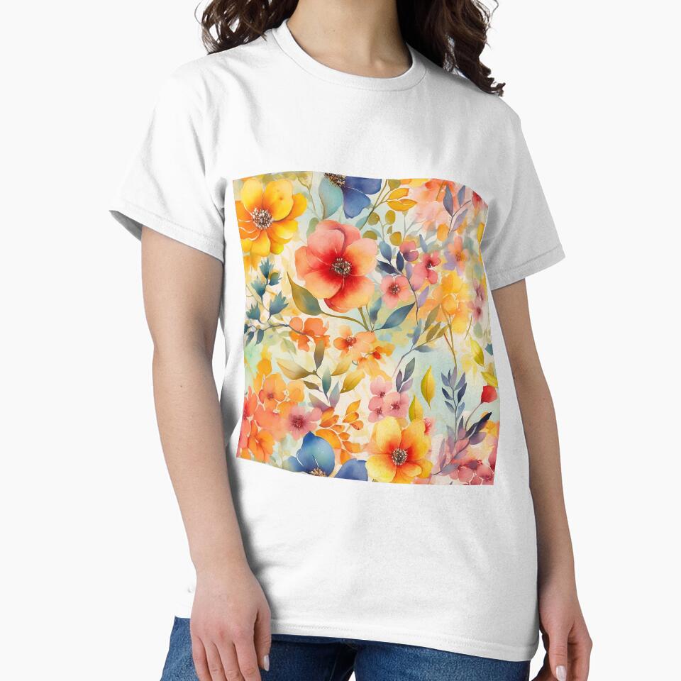 Springtime Floral Blooms 11 : Watercolor Floral Seamless Pattern for DIY Crafts and Home Decor by Shadi Rosenow