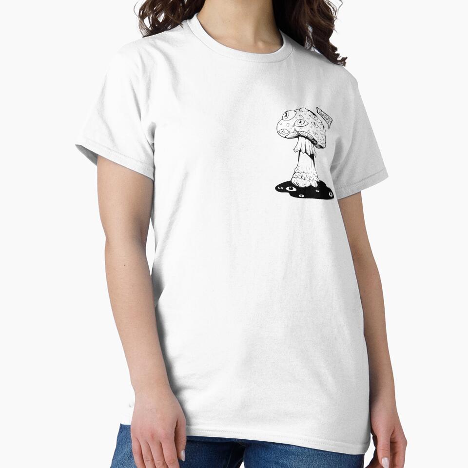 Poisonous black and white mushroom with eyes by MalkyTea