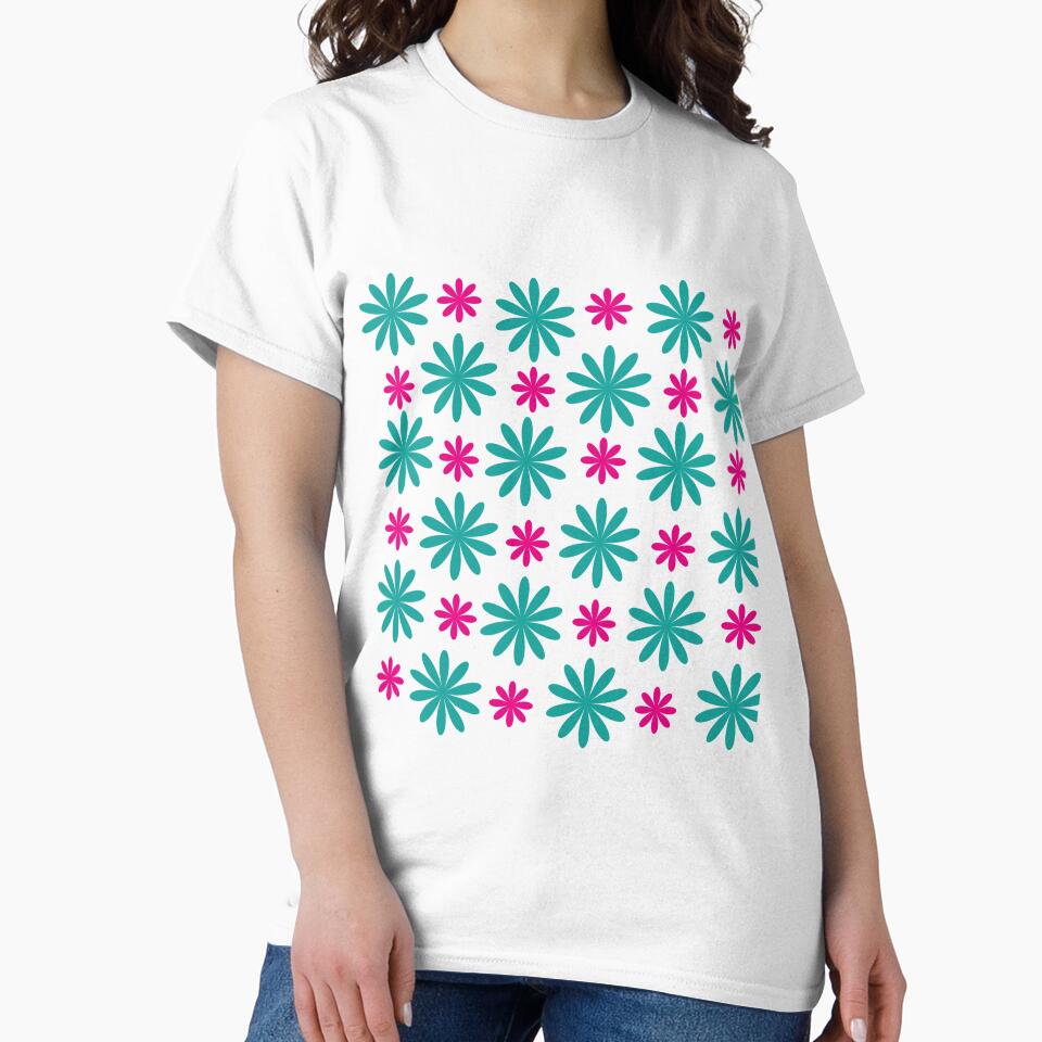 Vintage margaridas verde e rosa by GirlaineSQ