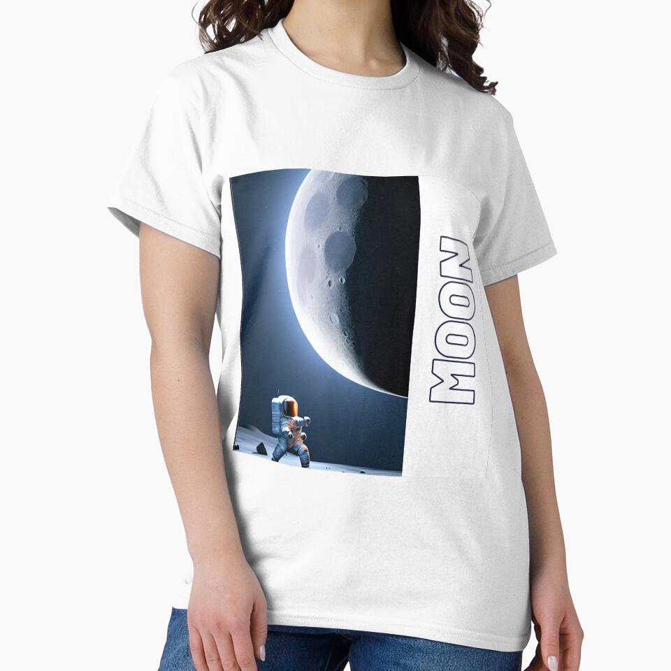 astronaut on the Dark moon 6 by Happy  Planet