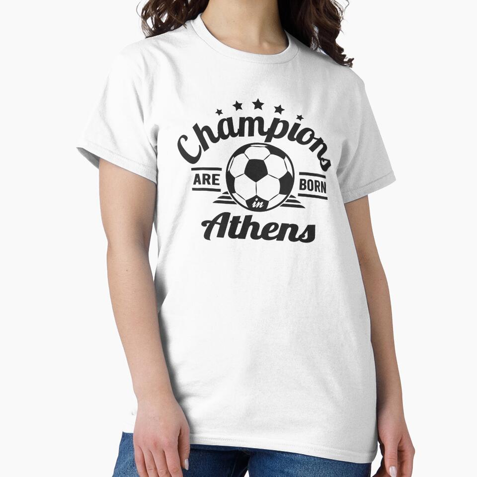 Champions Are Born In Athens , football fans vintage gift by lamjar-art