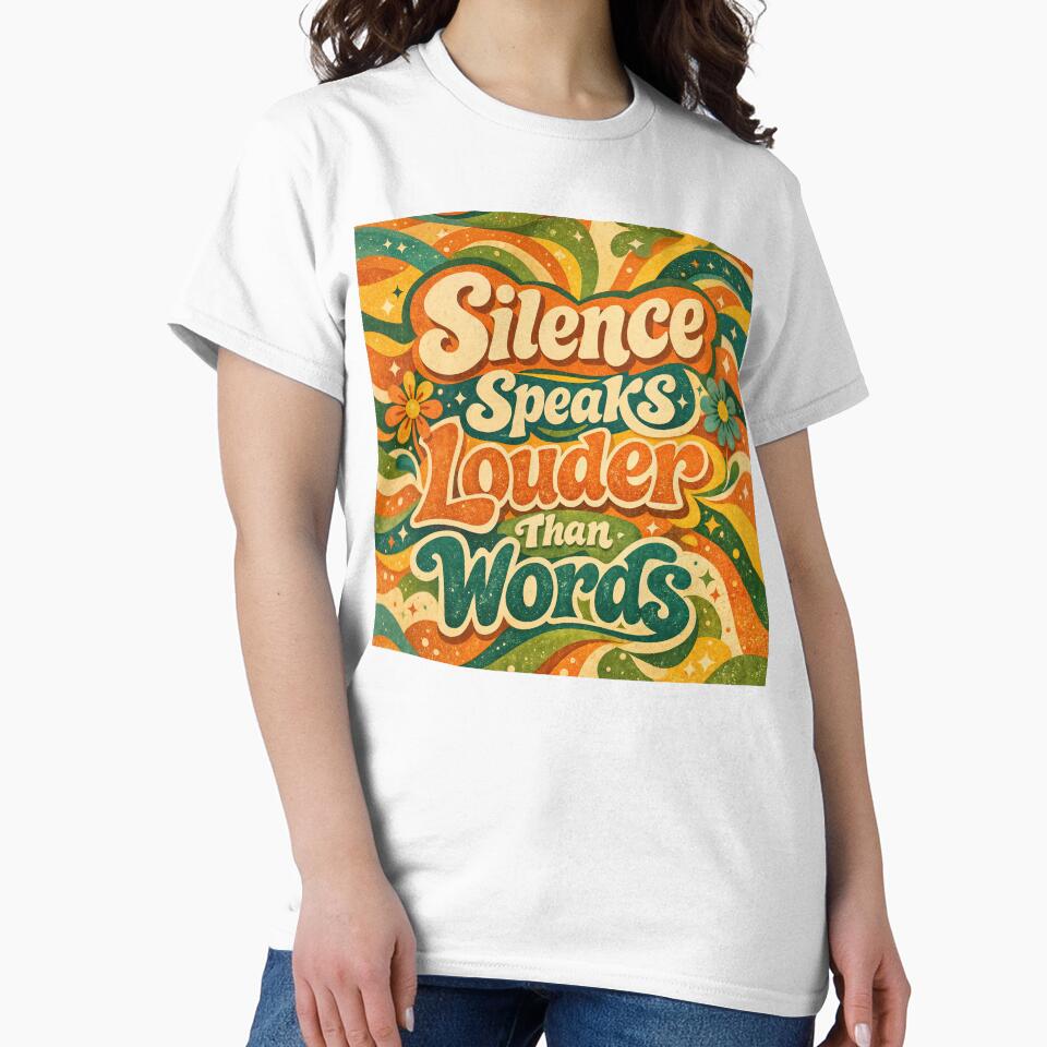 Silence Speaks Louder Than Words Retro Art by ForeverPrintsOK