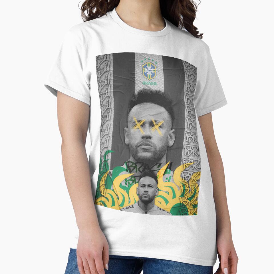 Brazil Football Star Grunge Poster by Shopunte