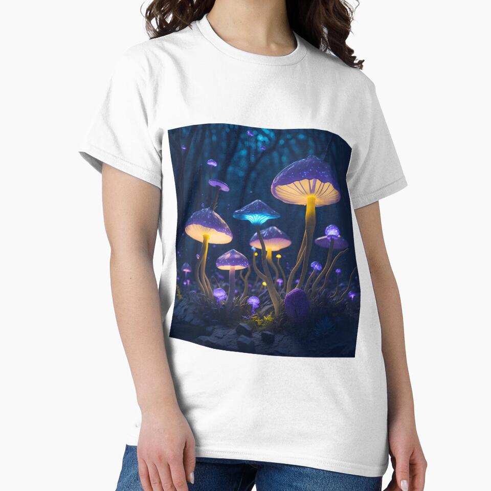 Magic Mushroom Forest Mushroom Enlightenment - Mushrooms by internlvisions