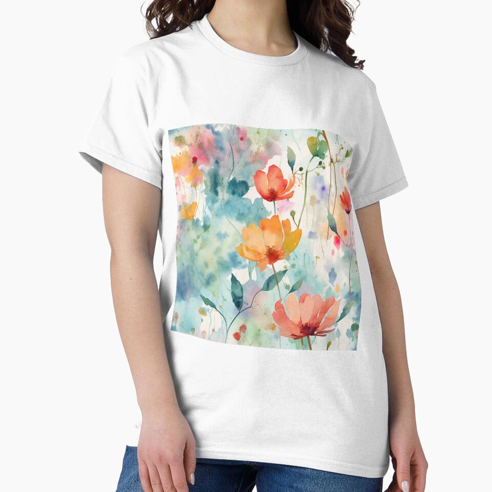 Springtime Floral Blooms 5 : Watercolor Floral Seamless Pattern for DIY Crafts and Home Decor by Shadi Rosenow