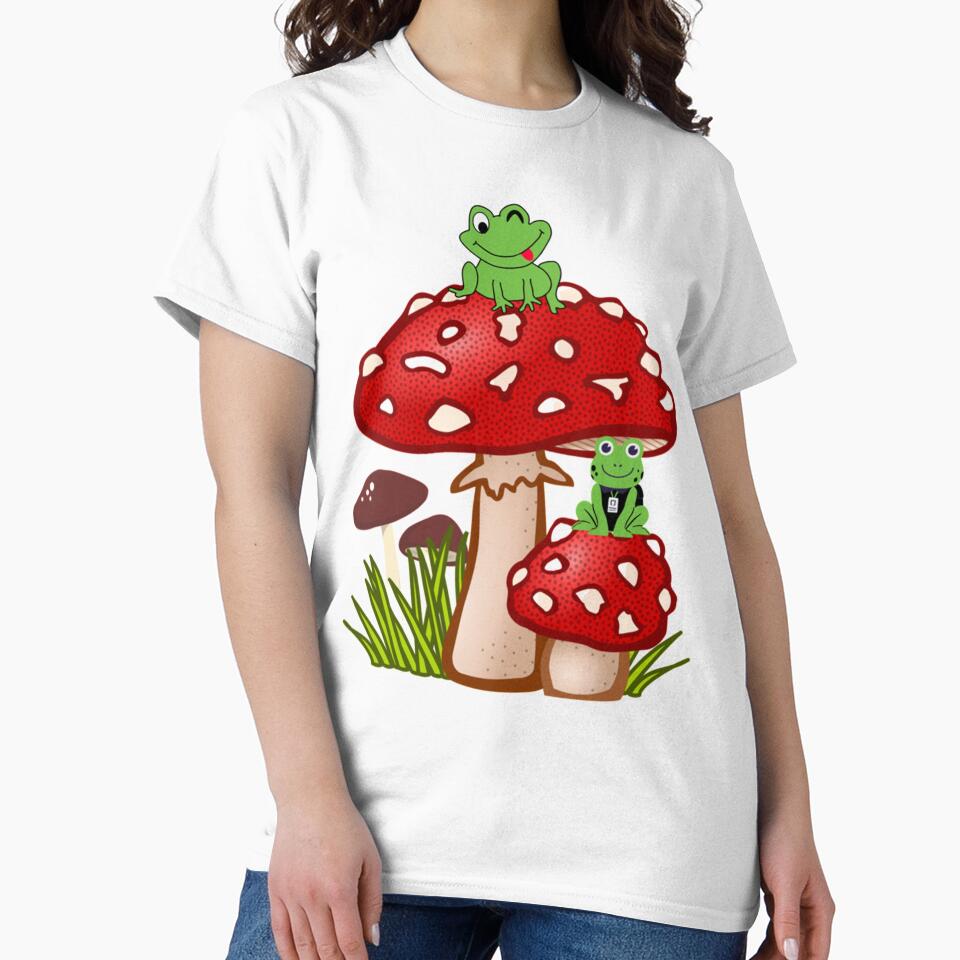 Aesthetic frog on mushroom by GatheringPlace