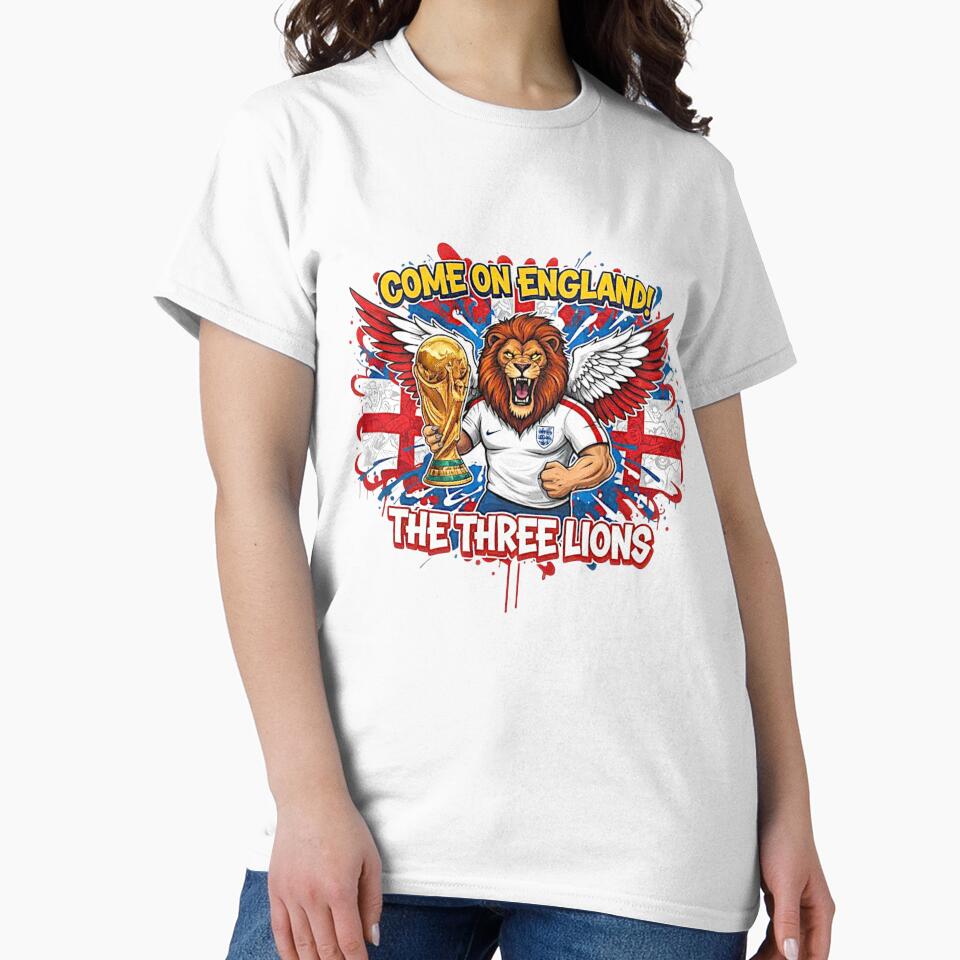 England World Cup Roar Design | The Three Lions Football Champion by Inkwell grove