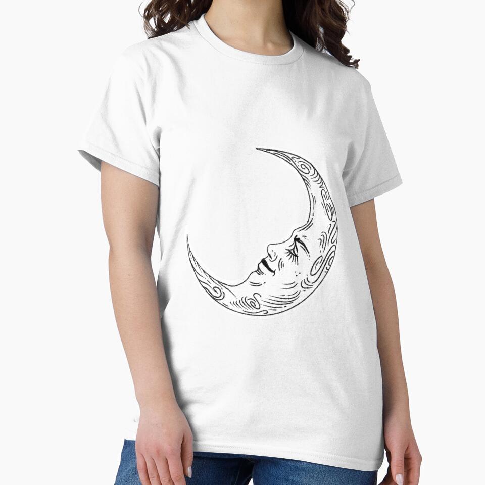 Crescent Sleeping Moon (White) by artwithkristen