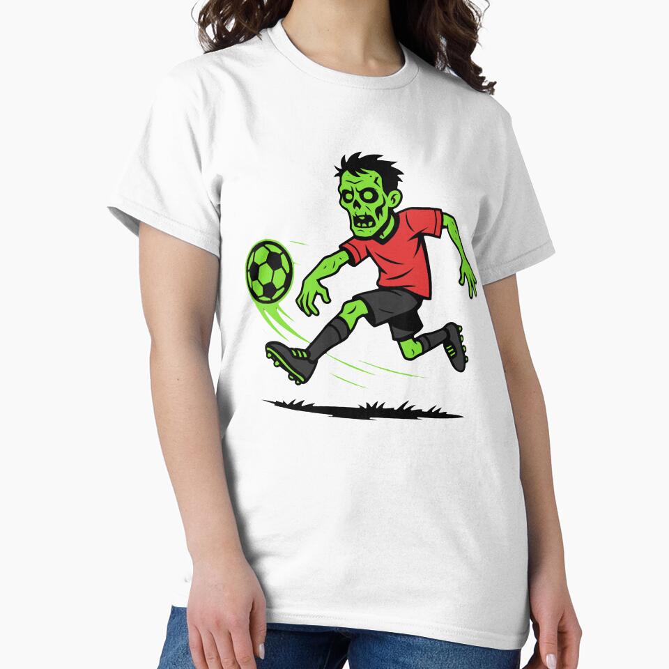 Zombie Soccer Player | Black Halloween Green Zombie by ArcticPastel