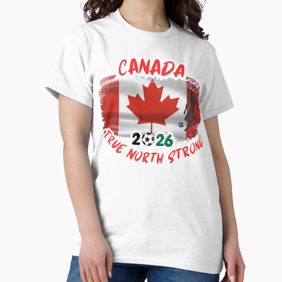 Canada True North Strong Shirt | Canadian Pride Bold Typography Design by ThreadNovaCo