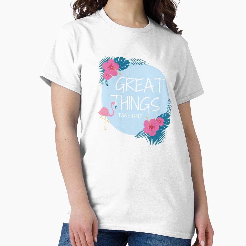 Blue Tropical Flowers Design by MoninasArt