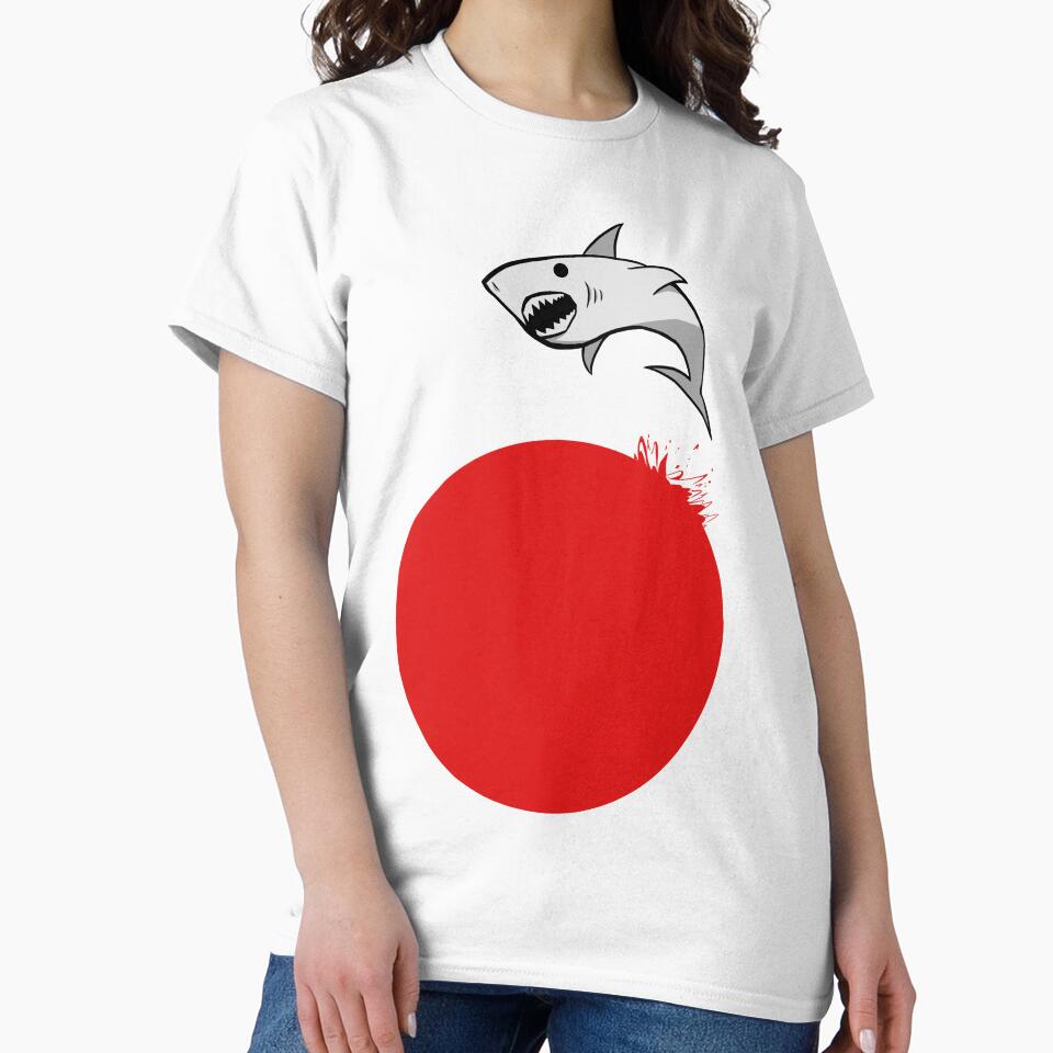 Rising Sun Japanese Sun Burst Shark by Kairami-Art