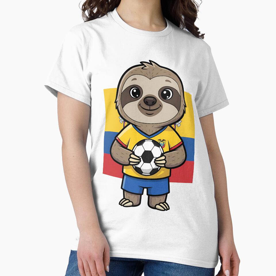 Ecuador Sloth Soccer Fan Football Mascot by k3rstman1